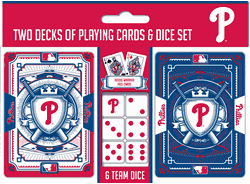 Philadelphia Phillies MLB 2-pack Playing Cards & Dice Set
