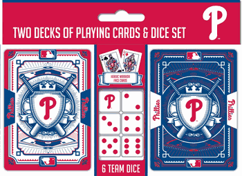 Philadelphia Phillies MLB 2-pack Playing Cards & Dice Set