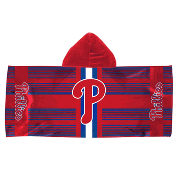 Philadelphia Phillies MLB Light Ray Youth Hooded Towel 22x51 inches