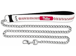 Philadelphia Phillies Pet Leash Frozen Rope Chain Baseball Size Medium