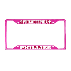 Philadelphia Phillies Pink Metal License Plate Frame - 6.25"x12.25"