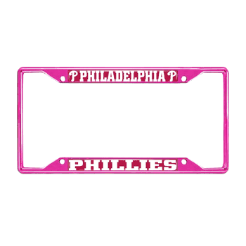 Philadelphia Phillies Pink Metal License Plate Frame - 6.25