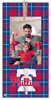 Philadelphia Phillies Plaid Clothespin 6x12 Sign