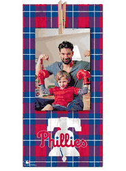 Philadelphia Phillies Plaid Clothespin 6x12 Sign