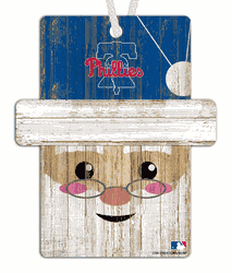 Philadelphia Phillies Santa Ornament