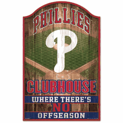 Philadelphia Phillies Sign 11x17 Wood Fan Cave Design