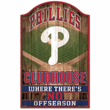 Philadelphia Phillies Sign 11x17 Wood Fan Cave Design