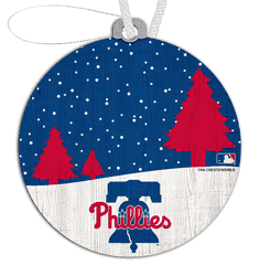 Philadelphia Phillies Snow Scene Ornament