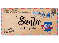 Philadelphia Phillies To Santa 6x12 Sign