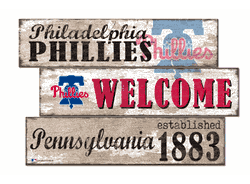 Philadelphia Phillies Welcome 3 Plank