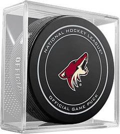 Arizona Coyotes NHL Hockey Official Game Puck IN CUBE