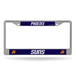 Phoenix Suns  12" x 6" Chrome Frame With Decal Inserts