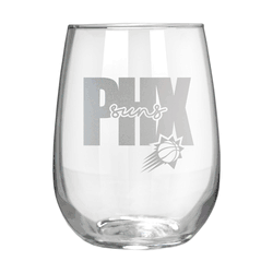 Phoenix Suns 17oz Stemmless Wine Glass