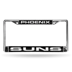 Phoenix Suns Black 12" x 6" Laser Cut Chrome Frame
