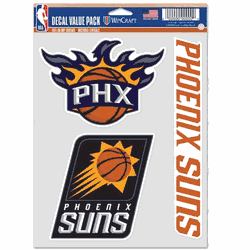 Phoenix Suns  Decal Multi Use Fan 3 Pack