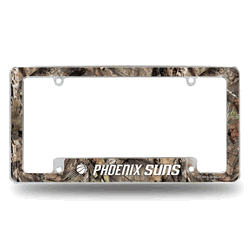 Phoenix Suns Mossy Oak 12" x 6" Chrome All Over Automotive License Plate Frame
