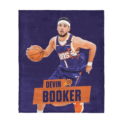 Phoenix Suns NBA Devin Booker Silk Touch Throw Blanket 50 x 60 inches