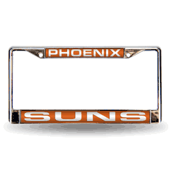 Phoenix Suns Orange 12" x 6" Laser Cut Chrome Frame
