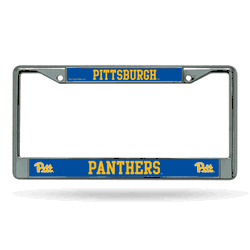 Pitt Panthers  12" x 6" Chrome Frame With Decal Inserts