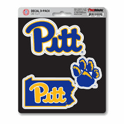 Pitt Panthers 3 Piece Decal Sticker Set