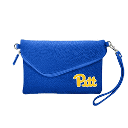 Pittsburgh Panthers Fold Over Crossbody Pebble Navy