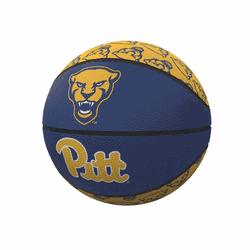 Pittsburgh Panthers Repeating Logo Mini-Size Rubber Basketball