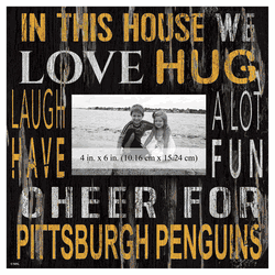 Pittsburgh Penguins 10x10 In This House Frame Sign