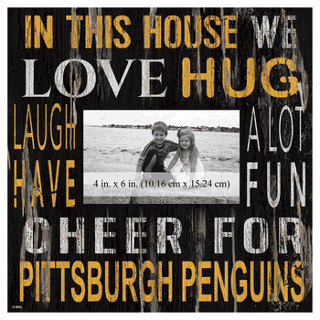 Pittsburgh Penguins 10x10 In This House Frame Sign