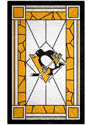 Pittsburgh Penguins 11x19 Stained Glass Wood Sign