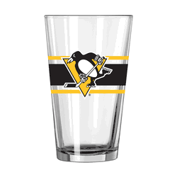 Pittsburgh Penguins 16oz Stripe Pint Glass