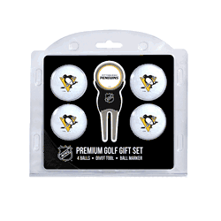Pittsburgh Penguins 4 Ball Gift Set + Divot Tool & Marker