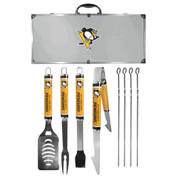 Pittsburgh Penguins 8 pc Logo BBQ Set