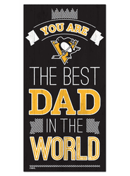 Pittsburgh Penguins Best Dad in the World 6x12 Sign