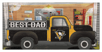 Pittsburgh Penguins Best Dad Truck 6x12 Sign