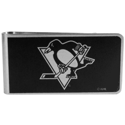 Pittsburgh Penguins Black and Steel Money Clip