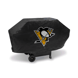 Pittsburgh Penguins Black Deluxe Vinyl Grill Cover - 68" Wide/Heavy Duty/Velcro Staps