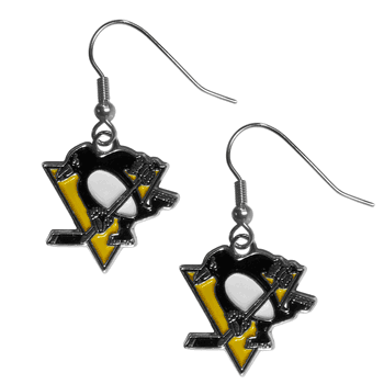 Pittsburgh Penguins Chrome Dangle Earrings