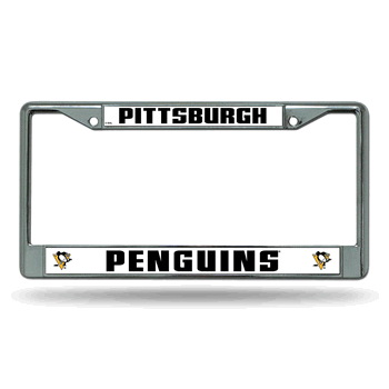 Pittsburgh Penguins Standard Chrome Frame with Plastic Inserts 12