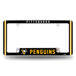 Pittsburgh Penguins Classic 12" x 6" Chrome All Over Automotive License Plate Frame