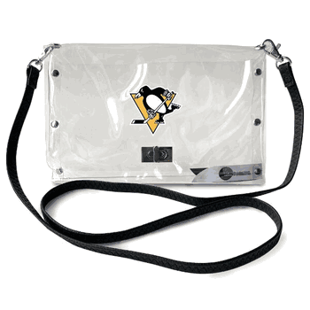 Pittsburgh Penguins Clear Envelope Purse STRAP
