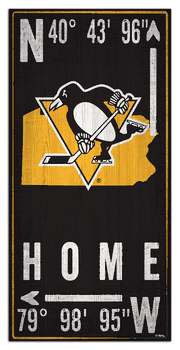 Pittsburgh Penguins Coordinate 6x12 Sign
