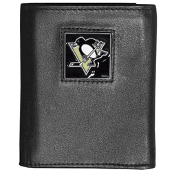 Pittsburgh Penguins Deluxe Leather Tri-fold Wallet
