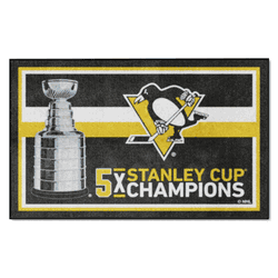 Pittsburgh Penguins Dynasty 4ft. x 6ft. Plush Area Rug