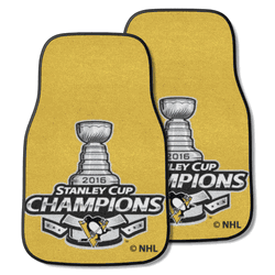 Pittsburgh Penguins Front Carpet Car Mat Set - 2 Pieces, 2016 NHL Stanley Cup Champions