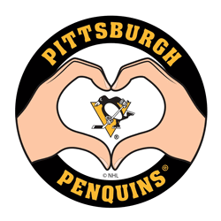 Pittsburgh Penguins Heart Hands Decal