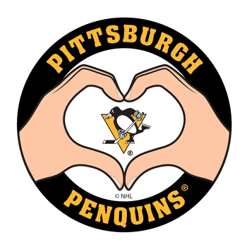 Pittsburgh Penguins Heart Hands Decal