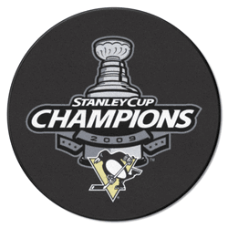Pittsburgh Penguins Hockey Puck Rug - 27in. Diameter, 2009 NHL Stanley Cup Champions