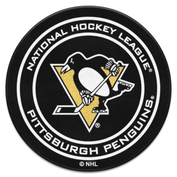 Pittsburgh Penguins Hockey Puck Rug - 27in. Diameter