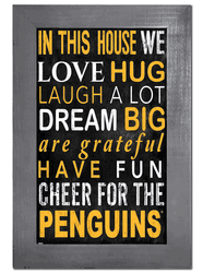 Pittsburgh Penguins In This House 11x19 Sign