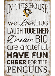 Pittsburgh Penguins In This House 11x19 Sign